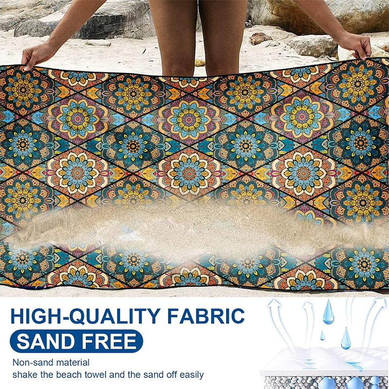 1-tk mikrokiust rannarätik, kiiresti kuivav, eriti suur 71 x 32 tolli liivata rannarätik basseini, telkimise, pikniku, jooga, jõusaali jaoks