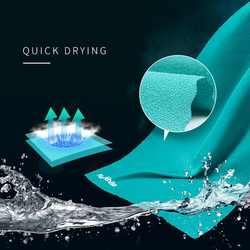 „Naturehike Quick Dry“ plaukimo rankšluostis, kvėpuojantis paplūdimio treniruoklių salė, sugeriantis vonios rankšluostis lauko kempingui, ypač lengvas, kompaktiškas kelioninis rankšluostis