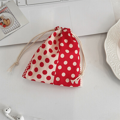 Poșetă mică pentru monede, cheie, căști, cablu de date, șnur de depozitare, geantă din pânză, bijuterii, ruj, pentru cosmetice