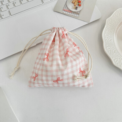 Poșetă mică pentru monede, cheie, căști, cablu de date, șnur de depozitare, geantă din pânză, bijuterii, ruj, pentru cosmetice