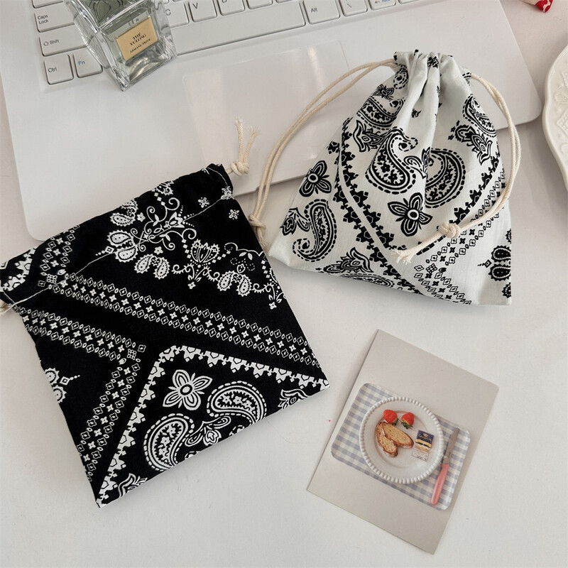 Poșetă mică pentru monede, cheie, căști, cablu de date, șnur de depozitare, geantă din pânză, bijuterii, ruj, pentru cosmetice