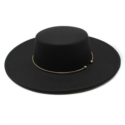 Pălării Fedora de modă pentru femei, cu vârf plat, rochie elegantă, șapci, biserică Panama, nuntă, cu bandă, pălărie, bărbați, pălărie jazz din pâslă