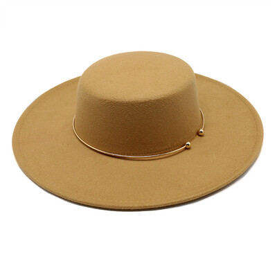 Pălării Fedora de modă pentru femei, cu vârf plat, rochie elegantă, șapci, biserică Panama, nuntă, cu bandă, pălărie, bărbați, pălărie jazz din pâslă