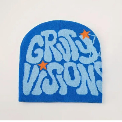 Ghetic Letter Jacquard Y2K Beanies Hip Hop Color Block KnitPălării Elastic Skull Cap Berie respirabile pentru femei bărbați