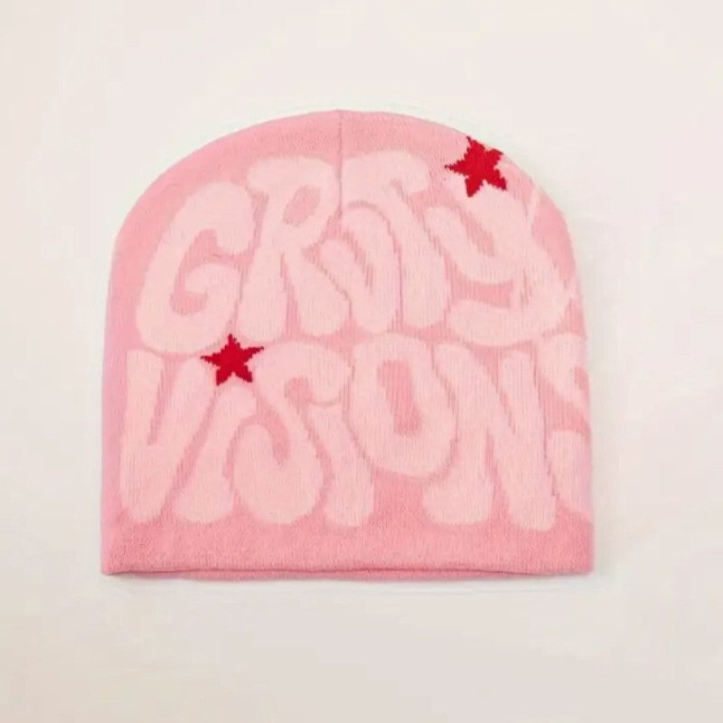 Ghetic Letter Jacquard Y2K Beanies Hip Hop Color Block KnitPălării Elastic Skull Cap Berie respirabile pentru femei bărbați