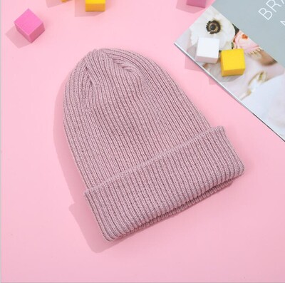 Jaunas masīvas trikotāžas siltas mīkstas modernas ziemas cepures Vienkāršas korejiešu stila sieviešu ikdienišķas cepures Eleganta vispiemērotākā hiphopa cepure