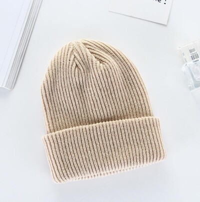 Jaunas masīvas trikotāžas siltas mīkstas modernas ziemas cepures Vienkāršas korejiešu stila sieviešu ikdienišķas cepures Eleganta vispiemērotākā hiphopa cepure
