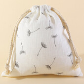 Buzunar pentru agățat pentru cărucior din muselină de bumbac Husă pentru prosoape pentru bebeluși Geantă de depozitare pentru scutece cu șnur pentru bebeluși