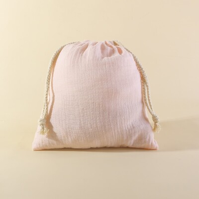 Buzunar pentru agățat pentru cărucior din muselină de bumbac Husă pentru prosoape pentru bebeluși Geantă de depozitare pentru scutece cu șnur pentru bebeluși