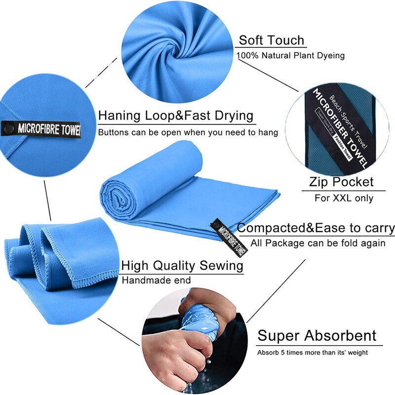 Greitai džiūstantis rankšluostis – sportinis rankšluostis – itin sugeriantis ir lengvas greitai džiūstantis rankšluostis kelionėms, paplūdimiui, sporto salei, kuprinėms, žygiams, jogai