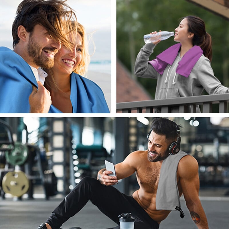 Greitai džiūstantis rankšluostis – sportinis rankšluostis – itin sugeriantis ir lengvas greitai džiūstantis rankšluostis kelionėms, paplūdimiui, sporto salei, kuprinėms, žygiams, jogai