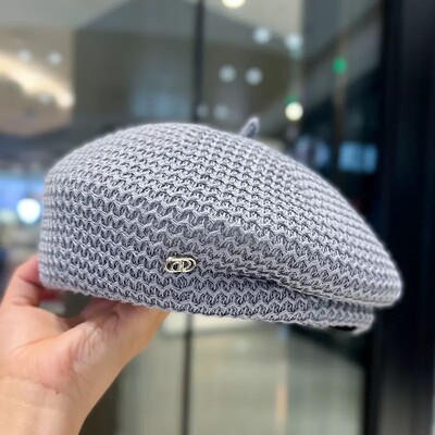 Nouă beretă de vară pălărie pentru femei, în aer liber, respirabil, moda boina, șepci, culoare solidă, cu logo, beretă, cadou de petrecere