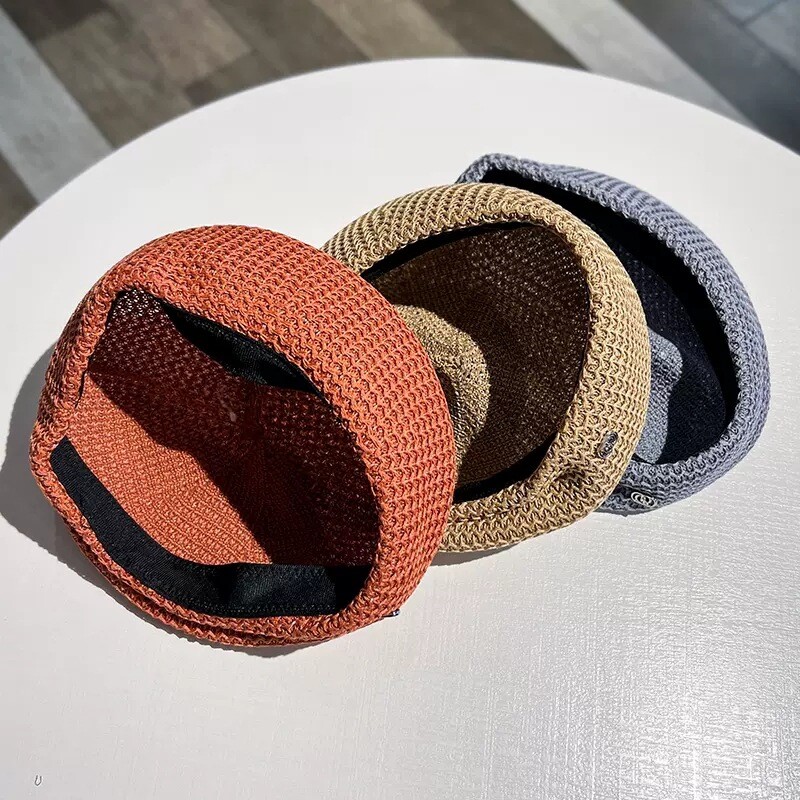 Nouă beretă de vară pălărie pentru femei, în aer liber, respirabil, moda boina, șepci, culoare solidă, cu logo, beretă, cadou de petrecere