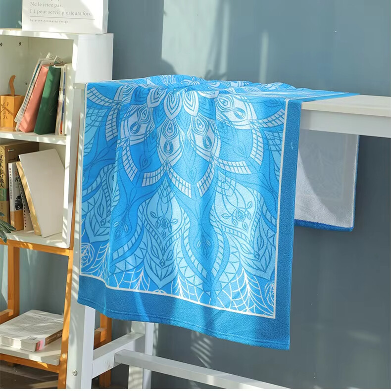 DIZETION sugeriantis ir greitai džiūstantis paplūdimio rankšluostis, mikropluošto jogos plaukimo paplūdimio rankšluostis, margintas pajūrio vonios rankšluostis 70*140cm