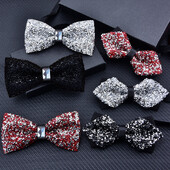 Meeste täiskasvanutele mõeldud kikilips Läikiv mood pulmapidu Ametlik kingitus mitmevärviline kohandatud kaelaga kikilips