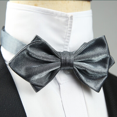 4 стила Едноцветни черно-бели винени папийонки Нова панделка Позлатена пеперуда Двуслоен смокинг с панделка за сватбено парти