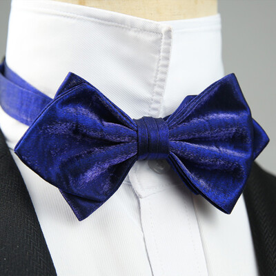 4 стила Едноцветни черно-бели винени папийонки Нова панделка Позлатена пеперуда Двуслоен смокинг с панделка за сватбено парти