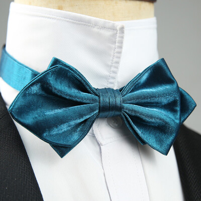 4 стила Едноцветни черно-бели винени папийонки Нова панделка Позлатена пеперуда Двуслоен смокинг с панделка за сватбено парти