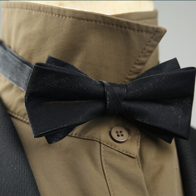 4 стила Едноцветни черно-бели винени папийонки Нова панделка Позлатена пеперуда Двуслоен смокинг с панделка за сватбено парти