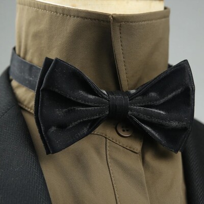 4 стила Едноцветни черно-бели винени папийонки Нова панделка Позлатена пеперуда Двуслоен смокинг с панделка за сватбено парти