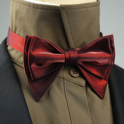 4 стила Едноцветни черно-бели винени папийонки Нова панделка Позлатена пеперуда Двуслоен смокинг с панделка за сватбено парти