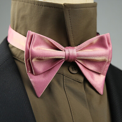 4 стила Едноцветни черно-бели винени папийонки Нова панделка Позлатена пеперуда Двуслоен смокинг с панделка за сватбено парти