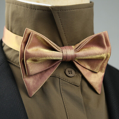 4 стила Едноцветни черно-бели винени папийонки Нова панделка Позлатена пеперуда Двуслоен смокинг с панделка за сватбено парти