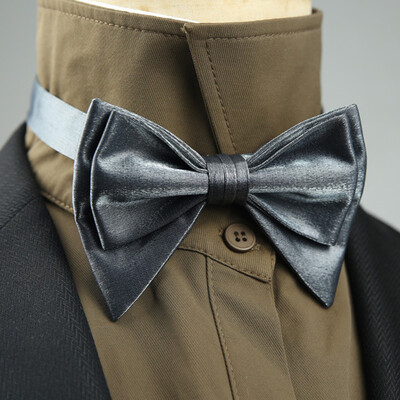 4 стила Едноцветни черно-бели винени папийонки Нова панделка Позлатена пеперуда Двуслоен смокинг с панделка за сватбено парти