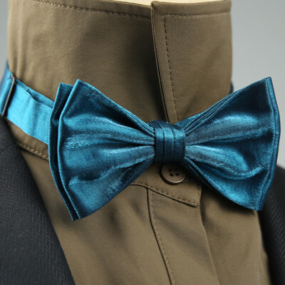 4 стила Едноцветни черно-бели винени папийонки Нова панделка Позлатена пеперуда Двуслоен смокинг с панделка за сватбено парти