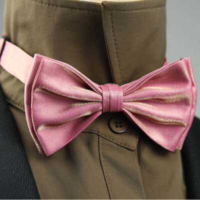 4 стила Едноцветни черно-бели винени папийонки Нова панделка Позлатена пеперуда Двуслоен смокинг с панделка за сватбено парти