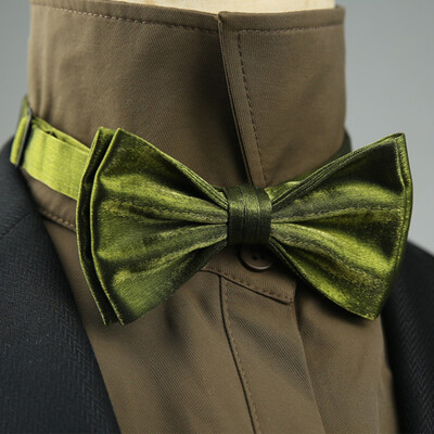 4 стила Едноцветни черно-бели винени папийонки Нова панделка Позлатена пеперуда Двуслоен смокинг с панделка за сватбено парти