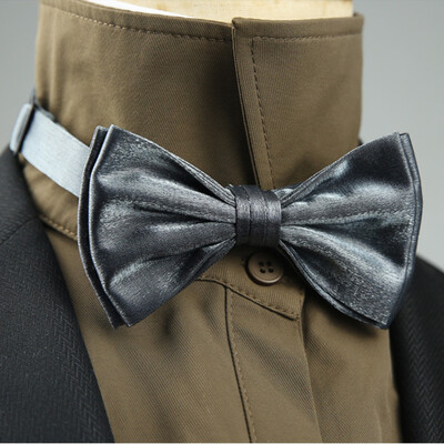 4 стила Едноцветни черно-бели винени папийонки Нова панделка Позлатена пеперуда Двуслоен смокинг с панделка за сватбено парти