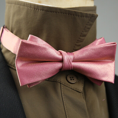 4 стила Едноцветни черно-бели винени папийонки Нова панделка Позлатена пеперуда Двуслоен смокинг с панделка за сватбено парти