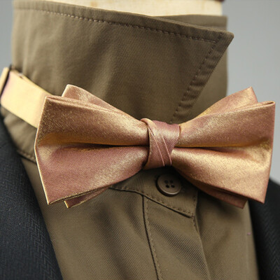 4 стила Едноцветни черно-бели винени папийонки Нова панделка Позлатена пеперуда Двуслоен смокинг с панделка за сватбено парти