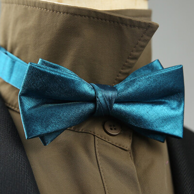 4 стила Едноцветни черно-бели винени папийонки Нова панделка Позлатена пеперуда Двуслоен смокинг с панделка за сватбено парти