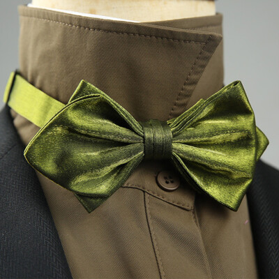 4 стила Едноцветни черно-бели винени папийонки Нова панделка Позлатена пеперуда Двуслоен смокинг с панделка за сватбено парти