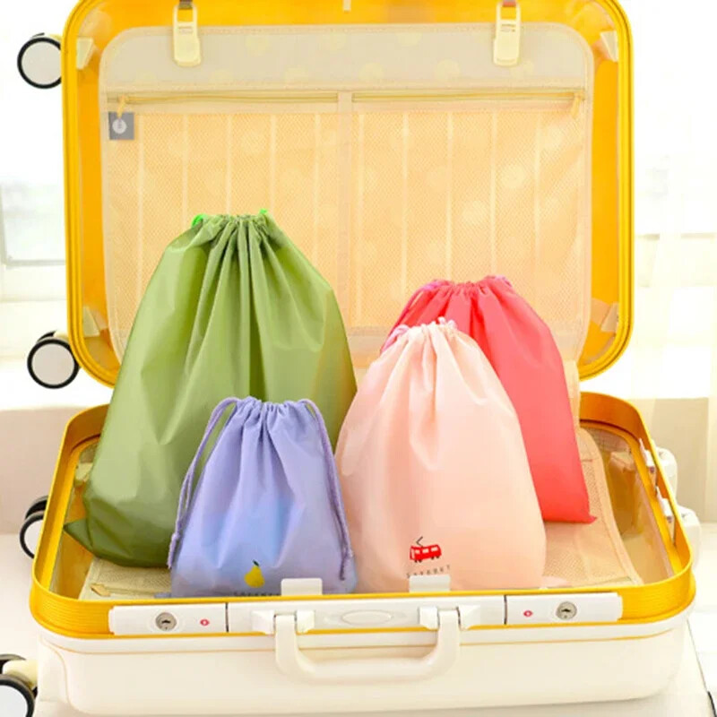 Geantă de depozitare de buzunar, pachet impermeabil, produse de uz casnic, geantă minimalistă, rezistentă la praf, cu șnur, geantă de depozitare creativă pentru îmbrăcăminte de călătorie