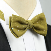 2024. Nove leptir mašne sa sjajnim točkicama za muškarce, šljokice, dijamant, jednobojna mašna, smeđi bijeli leptir, smoking, košulja, dodaci za odijelo, poklon