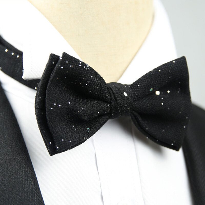 2024. Nove leptir mašne sa sjajnim točkicama za muškarce, šljokice, dijamant, jednobojna mašna, smeđi bijeli leptir, smoking, košulja, dodaci za odijelo, poklon