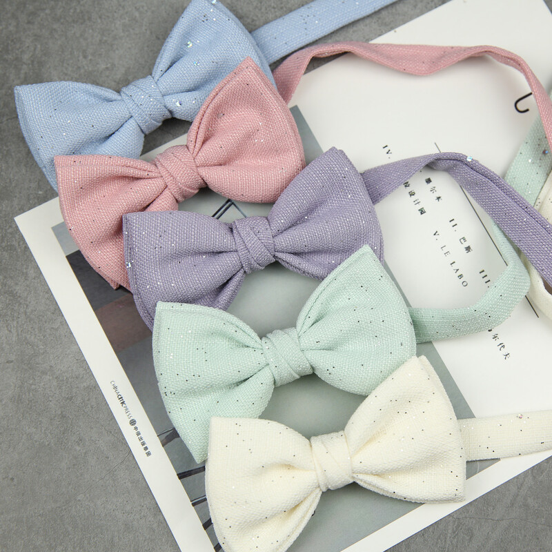 2024. Nove leptir mašne sa sjajnim točkicama za muškarce, šljokice, dijamant, jednobojna mašna, smeđi bijeli leptir, smoking, košulja, dodaci za odijelo, poklon