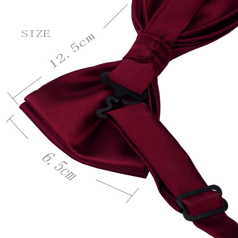 GUSLESON Muške svilene podesive dugmad za manžete s džepnim kvadratom Set leptir mašna Set vodootpornih jednobojnih rupčića s leptir mašnama s kutijom