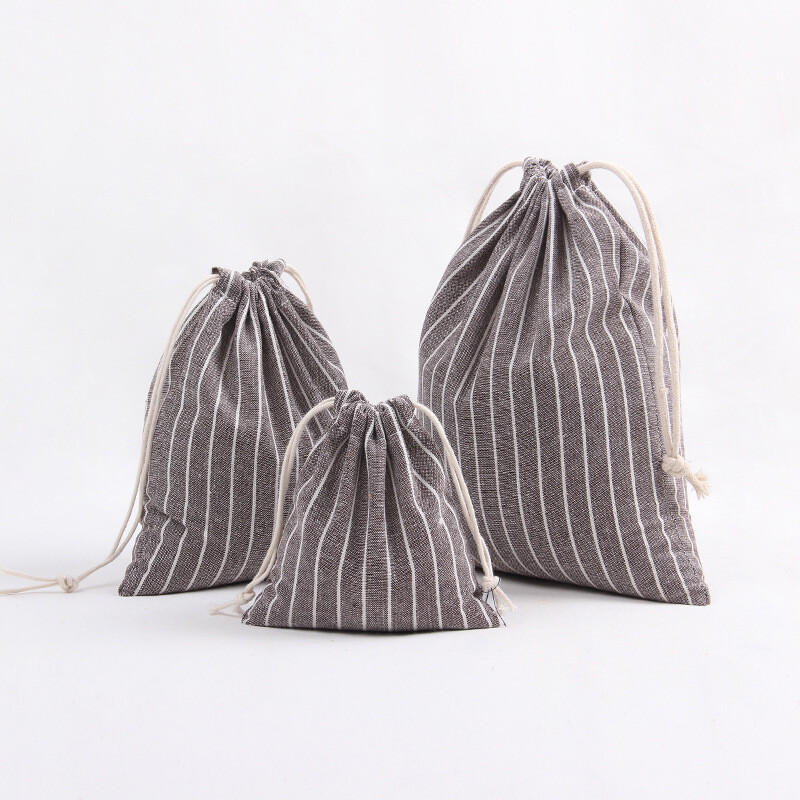 Pungă cosmetică cu șnur din bumbac, in, geantă cadou, ambalare bagaje de călătorie, pungă de depozitare, pentru nuntă, ambalare bijuterii de Crăciun