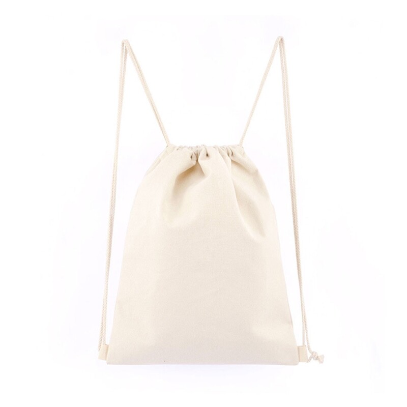 Rucsac cu șnur simplu, geantă cu șnur, geantă de sport, pentru bărbați, femei, cu șnur, geantă din pânză din bumbac, respirabilă