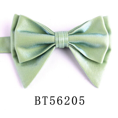 Jaunas vīriešu taures, iepriekš piesietas stils Liela izmēra tauriņi spīdīgs audums vienkrāsains, formāls vīriešu tauriņš kāzu ballītei