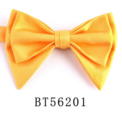 Jaunas vīriešu taures, iepriekš piesietas stils Liela izmēra tauriņi spīdīgs audums vienkrāsains, formāls vīriešu tauriņš kāzu ballītei