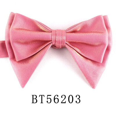 Jaunas vīriešu taures, iepriekš piesietas stils Liela izmēra tauriņi spīdīgs audums vienkrāsains, formāls vīriešu tauriņš kāzu ballītei