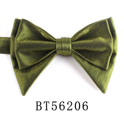 Jaunas vīriešu taures, iepriekš piesietas stils Liela izmēra tauriņi spīdīgs audums vienkrāsains, formāls vīriešu tauriņš kāzu ballītei