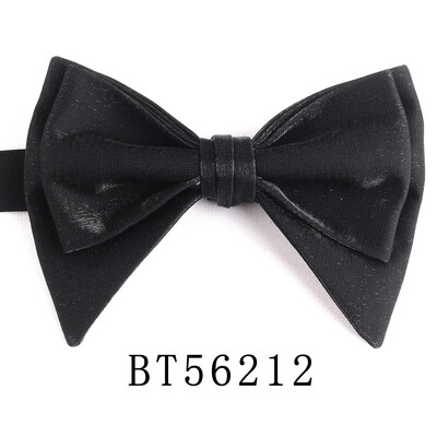 Jaunas vīriešu taures, iepriekš piesietas stils Liela izmēra tauriņi spīdīgs audums vienkrāsains, formāls vīriešu tauriņš kāzu ballītei