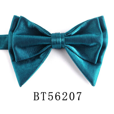 Jaunas vīriešu taures, iepriekš piesietas stils Liela izmēra tauriņi spīdīgs audums vienkrāsains, formāls vīriešu tauriņš kāzu ballītei