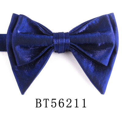 Jaunas vīriešu taures, iepriekš piesietas stils Liela izmēra tauriņi spīdīgs audums vienkrāsains, formāls vīriešu tauriņš kāzu ballītei